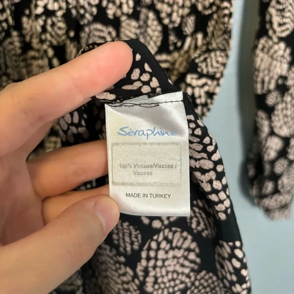 Seraphine Black and White Mini Dress - Picture 13 of 14